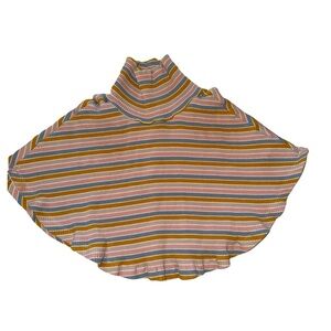 Vignette Girls Ribbed Striped Mock Neck Shawl Shoulder Warmer Size 7